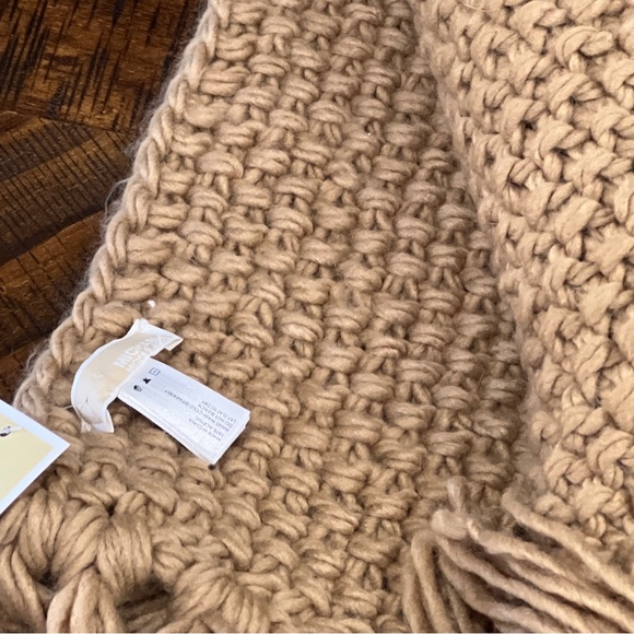Michael Kors Camel Knit Fringe Scarf - Picture 3 of 4
